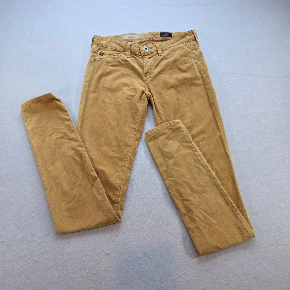 AG Adriano Goldschmied The Legging Super Skinny Corduroy Pant Mustard Yellow 24R